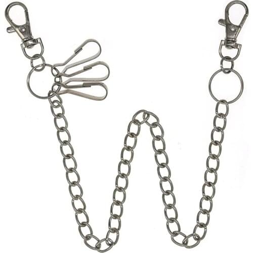 Keychains Pants New Punk Multi Layer Belt Waist Rock Hip Hop Hook Key Chain Jewelry Accessories Trousers for Women