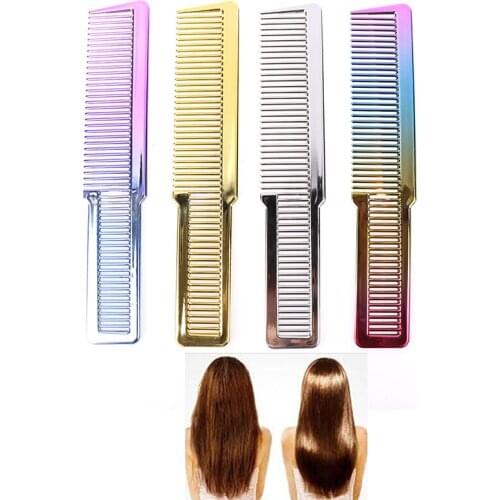 Electroplating Haircut Hairdresser Comb Colorful Rainbow Comb Portable Barber Hairdressing Tool Hair Salon Combs Brushes