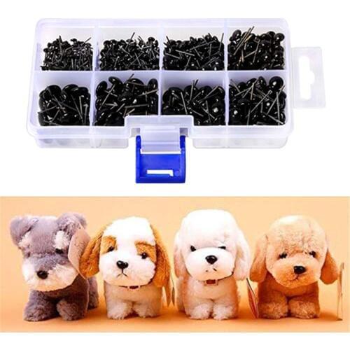MIUSIE Eyeball Doll Safety Nose Black Plastic Crafts Eyes For Teddy Bear Stuffed Toys Snap Animal Puppet Dolls Craft Eyes