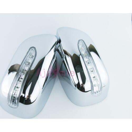 Chrome Car Styling Door Mirror Overlay Rear View Cover With LED Lamp For Toyota Corolla 2008 2009 2010 Accessories