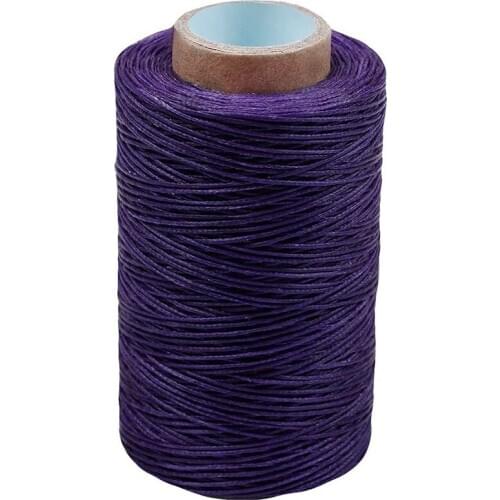 Imzay Dark Purple - 284Yards Leather Sewing Waxed Thread-Practical Long Stitching Thread For Leather Craft,Bookbinding