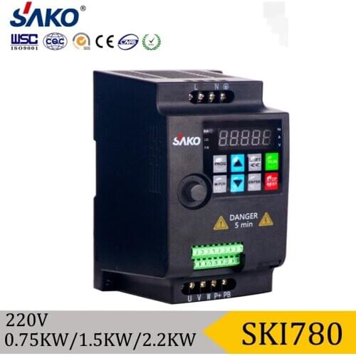 Sanke SKI780 inverter 0.75kw1.5kw2.2kw single-phase 220V light load general motor speed controller