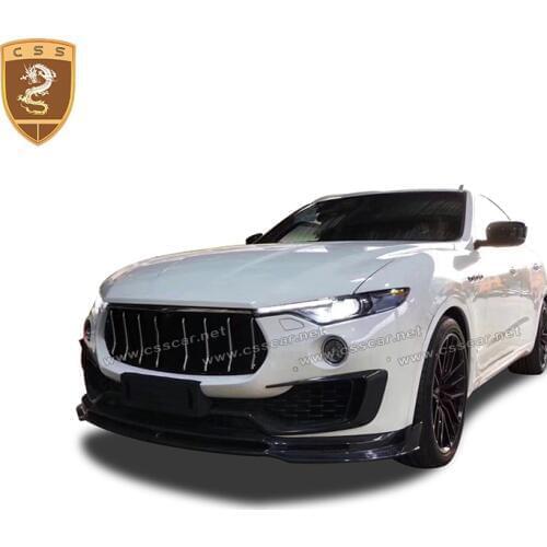 For Maserati Levante 2016 2017 2018 2019 Carbon Front Bumper Lip Cover Trim MS Style