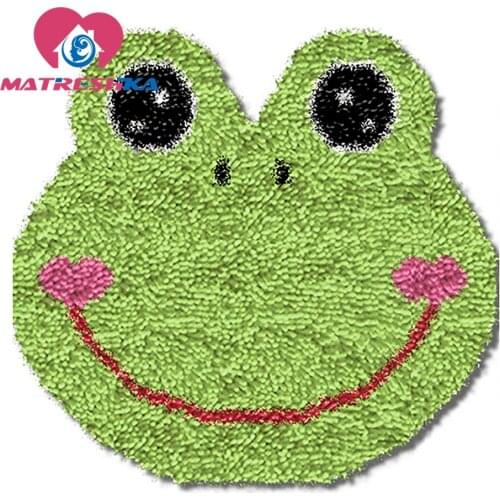 Carpet embroidery frog latch hook rug do it yourself ladybugs for needlework diy rugs needlework button package home decoration
