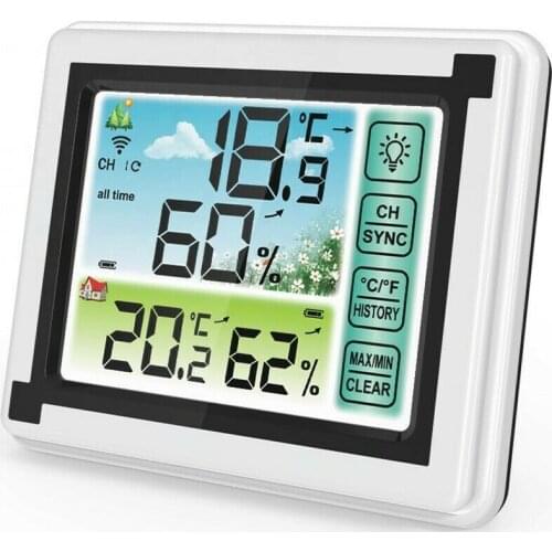 New Arrival Household Weather Station Digital Thermometer Hygrometer Indoor Outdoor Temperature Monitor Backlight Humidity Meter