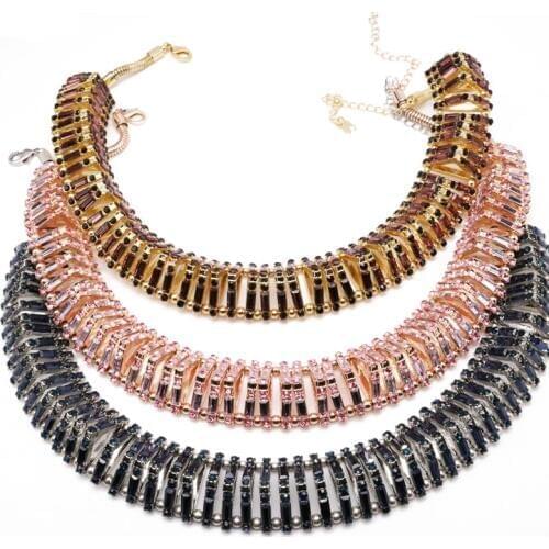 Sweet Choker Glass Stones Elegant Necklace