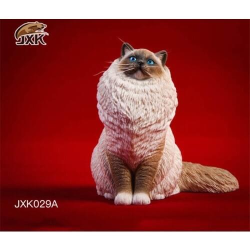 Mr.Z JXK029 Ragdoll cat Model Toy 1/6th Scale Simulation Animal Cat Model Toy F 12" Action Figure Scene Car Decoration shelf
