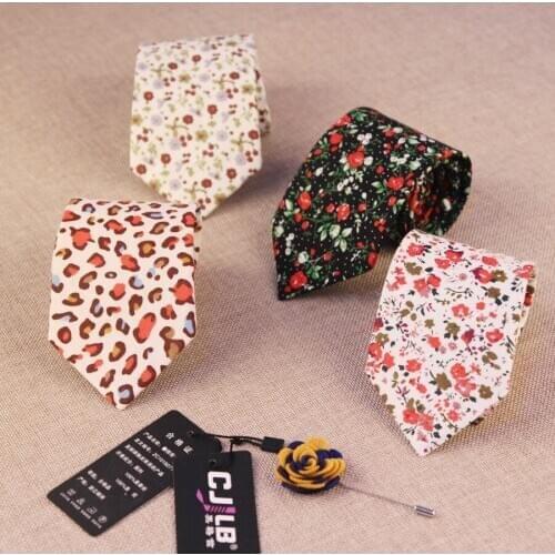 Mens Fashion Designer Necktie Casual Cotton floral Flower Roes Tie Skinny 8cm Ties for Men wedding party 10pcs/lot