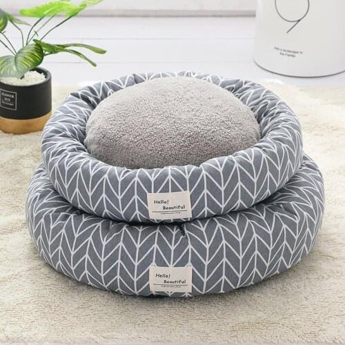 Printed Canvas Soft Dog Bed Washable Pet Mat Sleeping Bag Lounger Cat House Sofa Basket For Small/Medium Dog Cama Perro