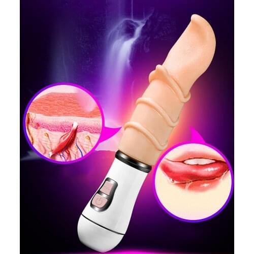 Heating Multi-frequency Vibrating Tongue Dildo Vibrator Cunnilingus Women Vagina Toy Clitoral Stimulator Nipple Licking Sex Toys