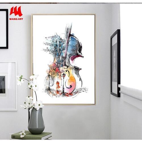 WANGART Nordic Poster Canvas Print Guitar Abstract Still Life Wall Pictures For Living Room Surrealism Home Decor No Frame JY49