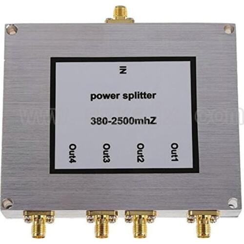 New 4 Way SMA Power Splitter 380mhz~2500MHz,SMA female power divider signal cable splitter female divider Free shipping