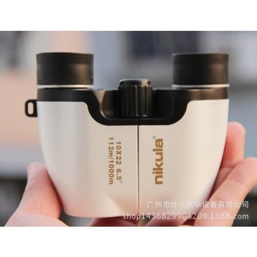 Genuine Telescope Nikula 10x22 Hd Binoculars Fun Sports Game Concert Telescopio Spotting Scope Mini for Fishing Portable Outdoor