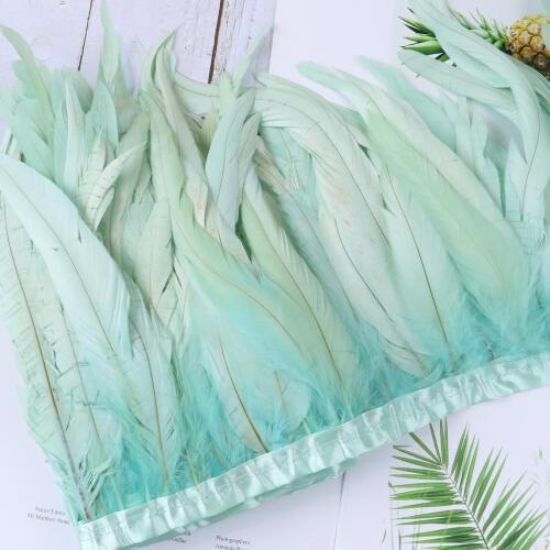 1 meter Rooster tail feather Trim Chicken feathers Height 25-30cm Carnival party decoration Clothing Dress Accessories Crafts