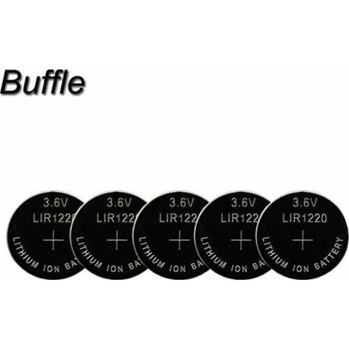 5pcs/lot LIR1220 3V Rechargeable Button Cell Battery Coin Cell Batteries For Laptop