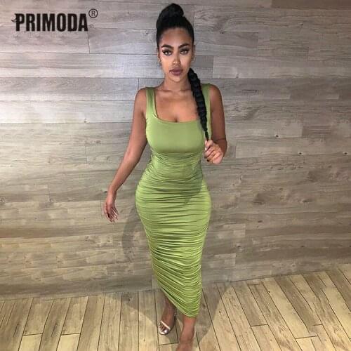 Зеленые летние платья PRIMODA China At AliExpress