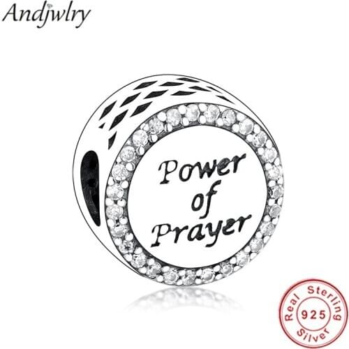 2020 Newest Fit Original Pandora Charms Bracelet 925 Sterling Silver Beads Power of Prayer Charm DIY Jewelry Making Berloque