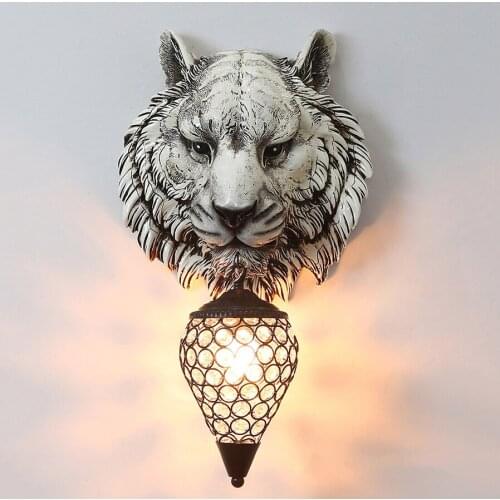 Modern nordic minimalist wall lamp creative LED art deco tiger light for living room aisle bedroom Cafe bar lamp indoor lights