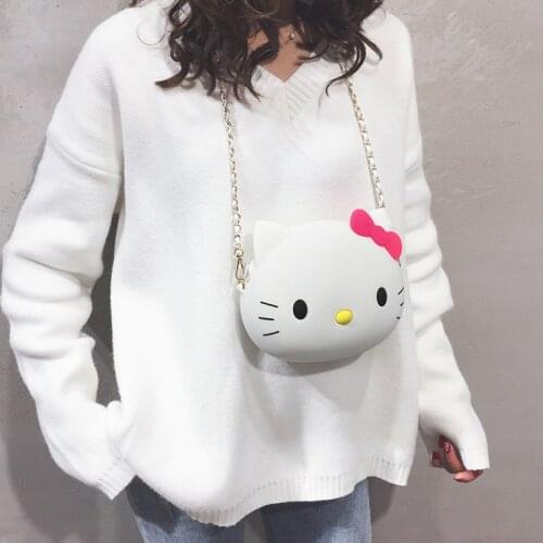 Cute Princess Anime Cat Womens Bag New Style Handbags Fashion Party Crossbody Bags Soft Silicone Large Capacity Shoulder Bags