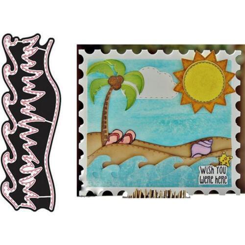 Wave Line Lace Edge Frame Metal Cutting Dies Stencil for DIY Scrapbooking Embossing Photo Album Decoration Card Craft Die Cut