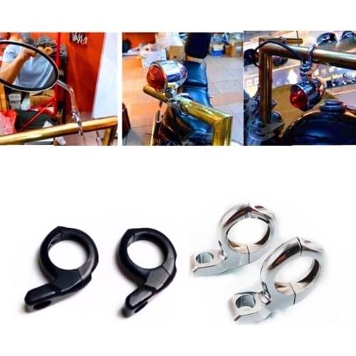 Mirrors Turn Signal Indicator Clamp Mount 7/8'' handle bar Multi-function Motorcycle Cafe Racer Cruiser Bobber Atv Old school