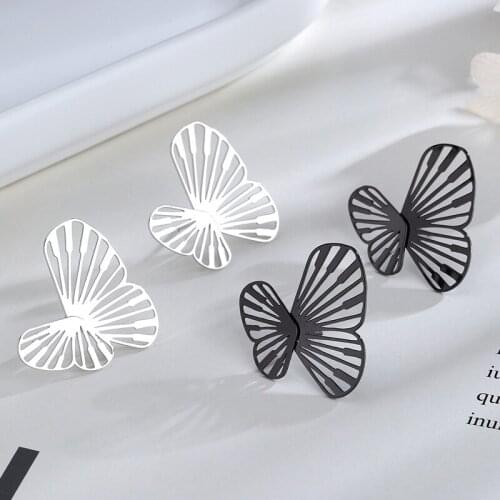 Stud Earrings for Women New Trendy Sweet Design Hollow Butterfly Wings Party Jewelry