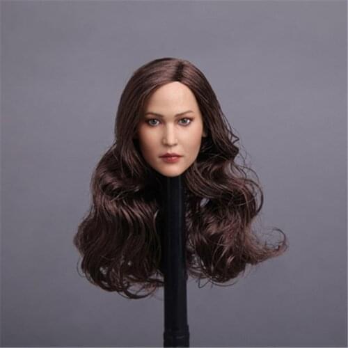 1/6 Scale Yves Dean Head Sculpt GC003 Brown Curly Long Hair for 12 inches Bodies