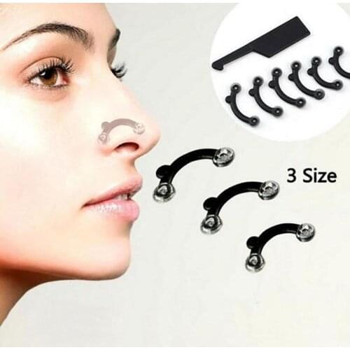 1 Set Nose Shaper Inserts 6Pcs 3D Nose Up Lifting Shaping Clip Corrector Bridge Beauty Tool No Pain 3 Pair Noses Lifter