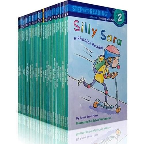 30 Books Step into Reading level 2 phonics reading with help Picture English story Books Kids Child learning textbook 5-9 years