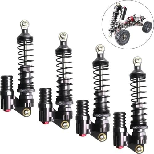 4PCS Full Metal RC Piggyback Shock Absorber Hole to hole 90mm for 1/10 RC Crawler Car Trx-4 TRX4 Axial SCX10 90046 D90 KM2