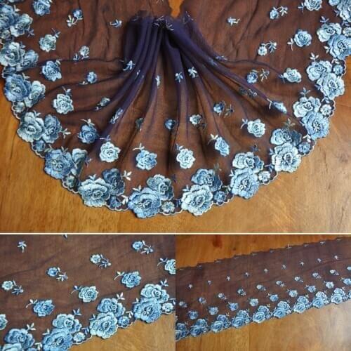 5Yards/lot Handmade DIY Clothing Accessories Thread Embroidery Lace Fabric Curtains Sofa Lace Trim 11cm RS1782