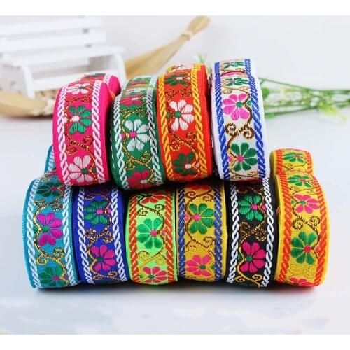 70Yards 2cm Width Lace Trim Flower National Cothing Collars, Cuffs, Cloth Belt Accessories DIY Sewing