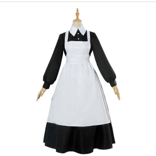 Anime Costume Halloween Yakusoku no Neverland Cosplay Costume The Promised Neverland Isabella Cosplay Women Maid Dress S-2XL