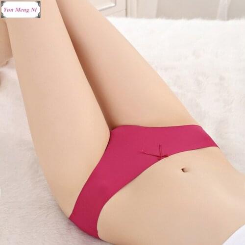 Free shipping 5pcs/lot New one-piece seamless ladies underwear low waist panty sexy comfortable ice silk womens briefs 89072-1