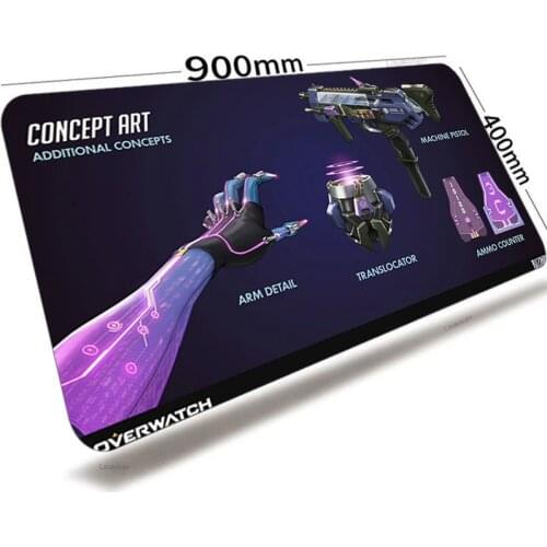 Overwatch Extra Large Mouse Pad Computer Keyboard Gaming Mousepad Anti-slip Natural Rubber XL With Locking Edge Gaming Mouse Mat