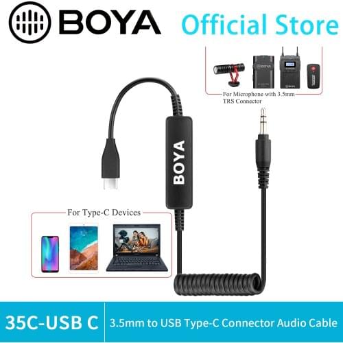 BOYA 35C-USB C 3.5mm to USB Type-C connector Audio Cable