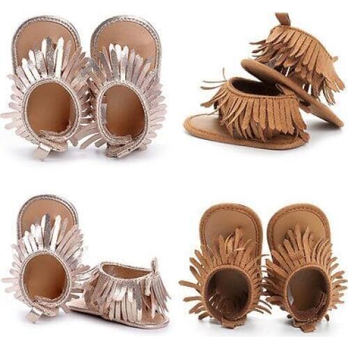 Pudcoco Fast Shipping Newborn Baby Boys Girls Summer Frist Walkers Summer Shoes Tassel Shoes Soft Sole Prewalker 0-12M