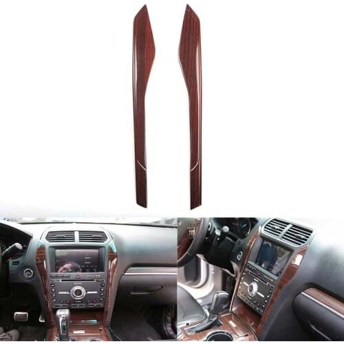 For Ford Explorer 2016 2017 2018 Car Dashboard Central Console Decoration Strips Trim Interior Car Styling Moldings 2Pcs
