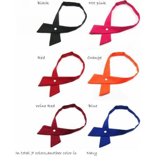 Crossover solid butterflies butterfly bowknot bow tie knot bowtie mens necktie womens neck ties polyester ascot cravat 7colors