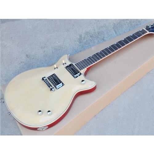 Custom 6 string guitar,bollywood guitar,mahogany body,mahogany body,white binding,HH pickups,strings Upside down