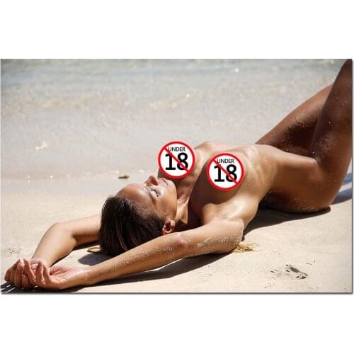 Sexy Beauty on the Beach Girl Hot Body Wall Art Poster Canvas Painting for Living Room Decor Decorative Wallpaper