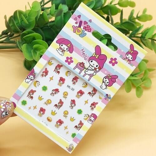 Hot-selling childrens waterproof nail stickers little girl manicure non-toxic environmental protection 3D cartoon stickers