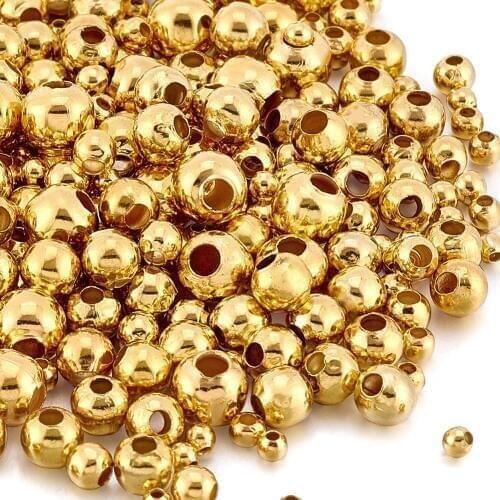 PandaHall 200g 2~5mm 2color Iron Metal Spacer Crimp End Loose Golden Silver Color Bead for Jewelry Making DIY Findings