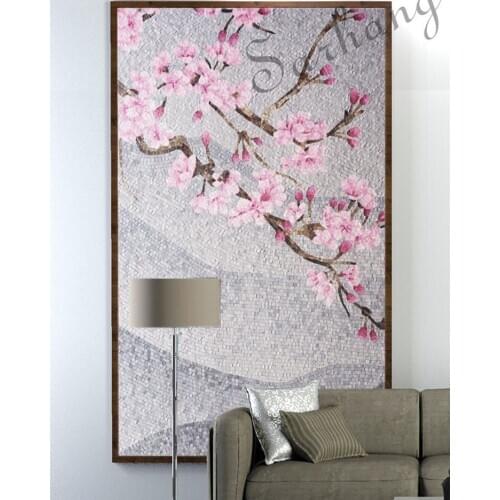 Fashion Livingroom Cut Photo Wall Picture ceramic Mosaic Mural