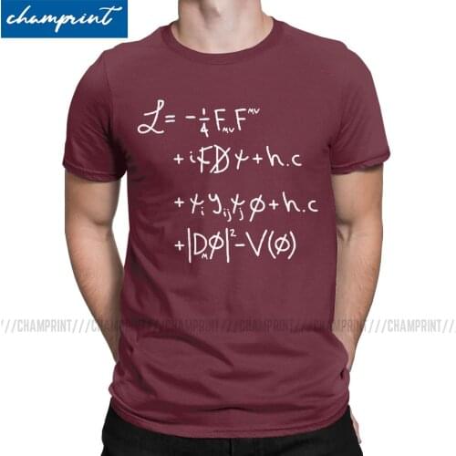 Men Universe Lagrangian T Shirts Quantum Mechanics Physics Science Physical Geek Nerd Tops Leisure O Neck Tees Summer T-Shirts