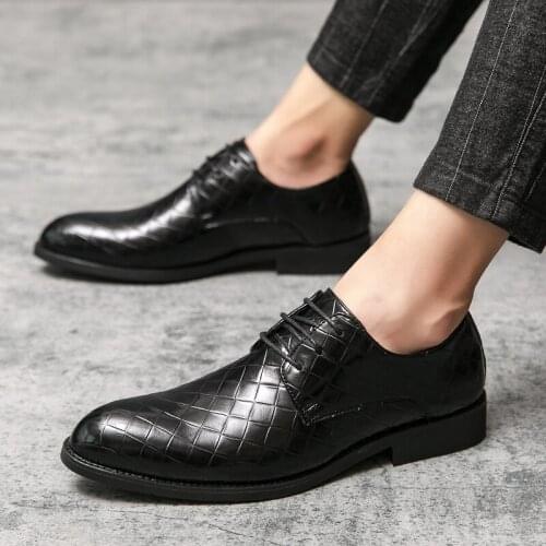 2021 Fashion Business Dress Men Shoes Classic Leather MenS Suits Shoes Elegant Formal Office Oxford for Men Formal Footwear