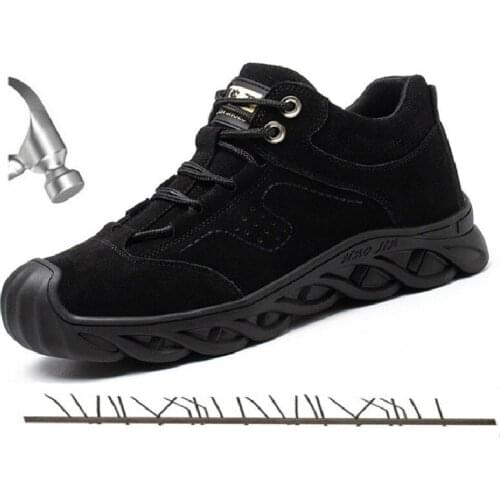 Men Steel Toe Work Shoes Light Work Boots Man Safety Shoes Men Puncture-Proof Waterproof Tactical Boots Indestructible Sneakers