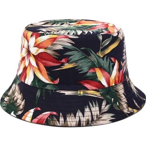 KENSHELLEY Wholesale High Quality Bucket Hat Double Side Printing Cotton Fishing Cap European Style Urban Folding Bucket Hats