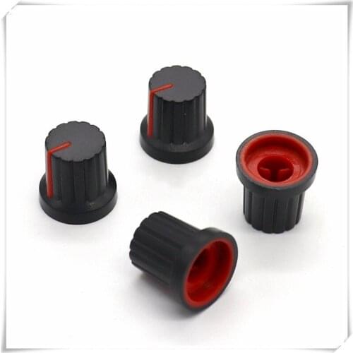 10 Pieces Plastic Half Shaft Knob Diameter 15.5mm Height 15mm Potentiometer Encoder Knob D-Shaped Inner Hole 6mm