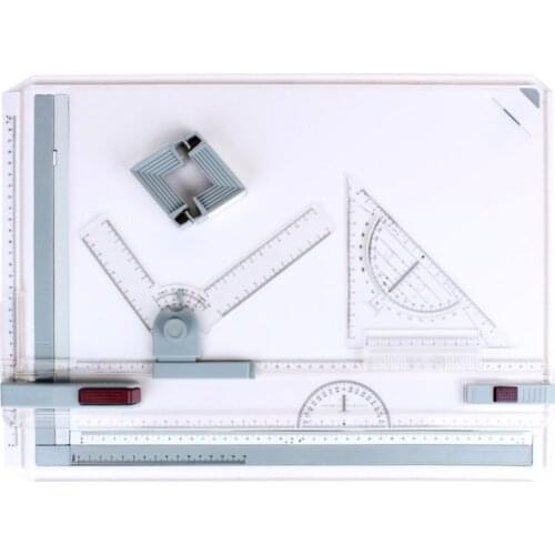 Portable A3 Drawing Board Table with Parallel Motion Adjustable Angle Architect Draftsman Art Painting Drawing Tools Palette
